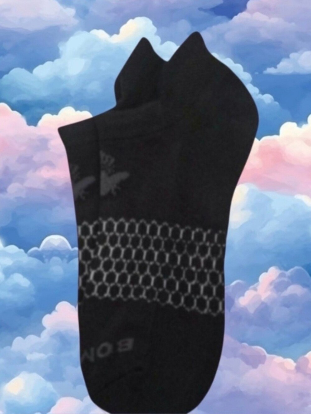 Bombas Ankle Socks Small 5 Pair Womens Honeycomb Black/Grey BNWT - Picture 2 of 11